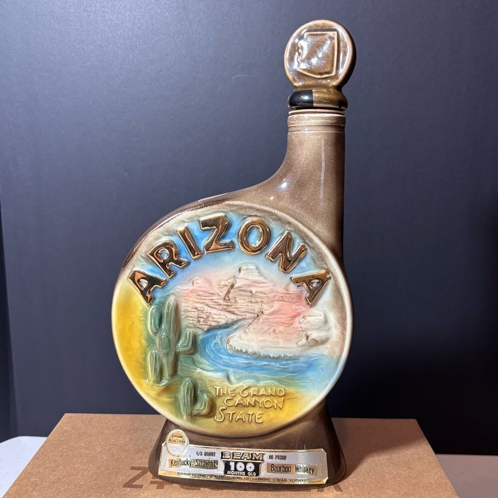 Jim Beam "Arizona- Grand Canyon State" EMPTY Whiskey Bourbon Decanter Desert